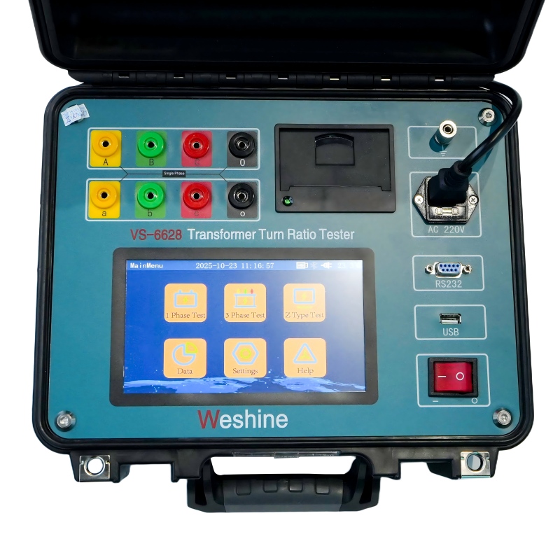 Test przekładni napięcia transformatora