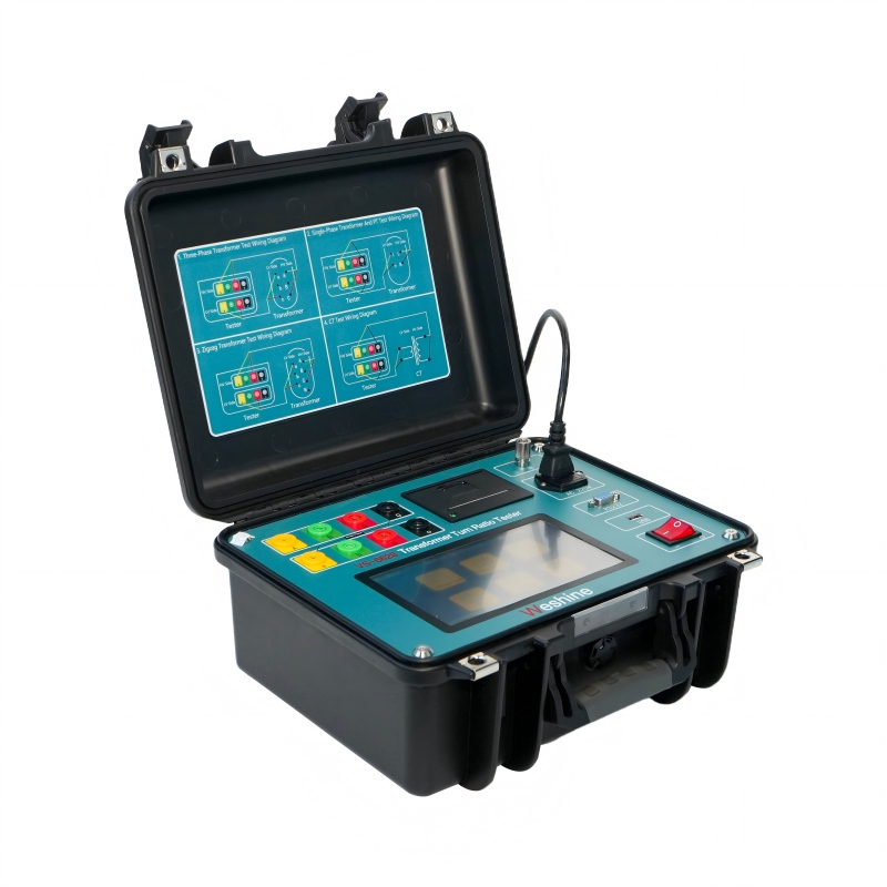 Test przekładni napięciowej transformatora